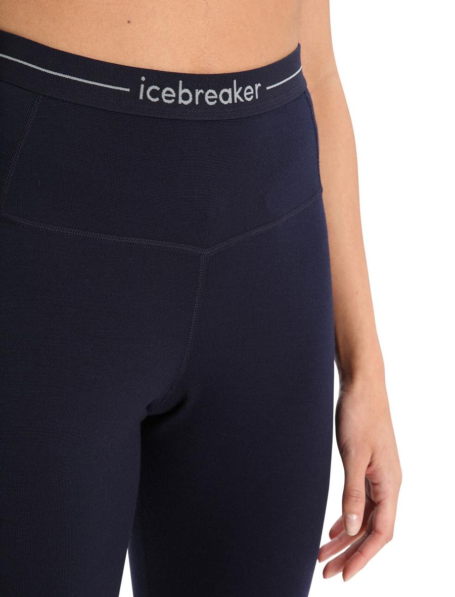 Leggings Icebreaker Merino 260 Tech High Rise Femme Bleu Marine | FR 1532KORI